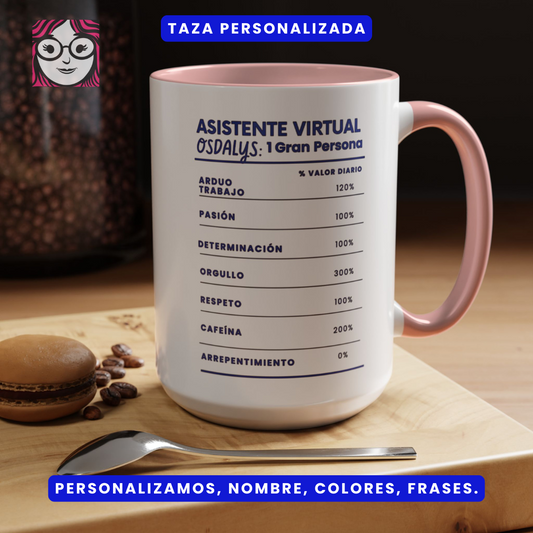 Taza Personalizable para Trabajadores Remotos y Asistentes Virtuales